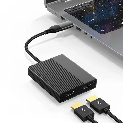 4K 60Hz USB C/USB 3.0 til dobbelt HDTV-dockingstation DL6950 2
