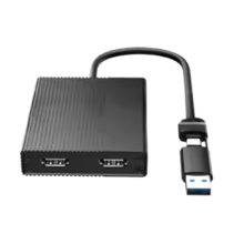 4K 60Hz USB C/USB 3.0 til dobbelt HDTV-dockingstation DL6950