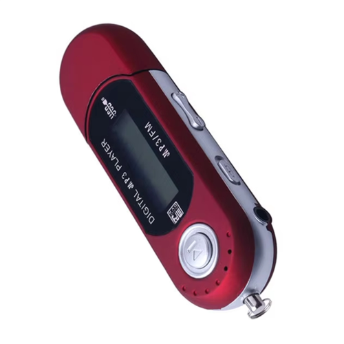 Φορητή συσκευή αναπαραγωγής MP3 USB με ψηφιακή οθόνη LCD, κόκκινο 1