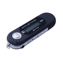 Draagbare USB MP3-speler Muziekspeler Digitaal LCD-scherm Zwart