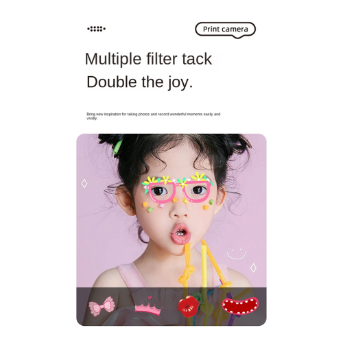 Fotocamera digitale per bambini per la fotografia rosa 2