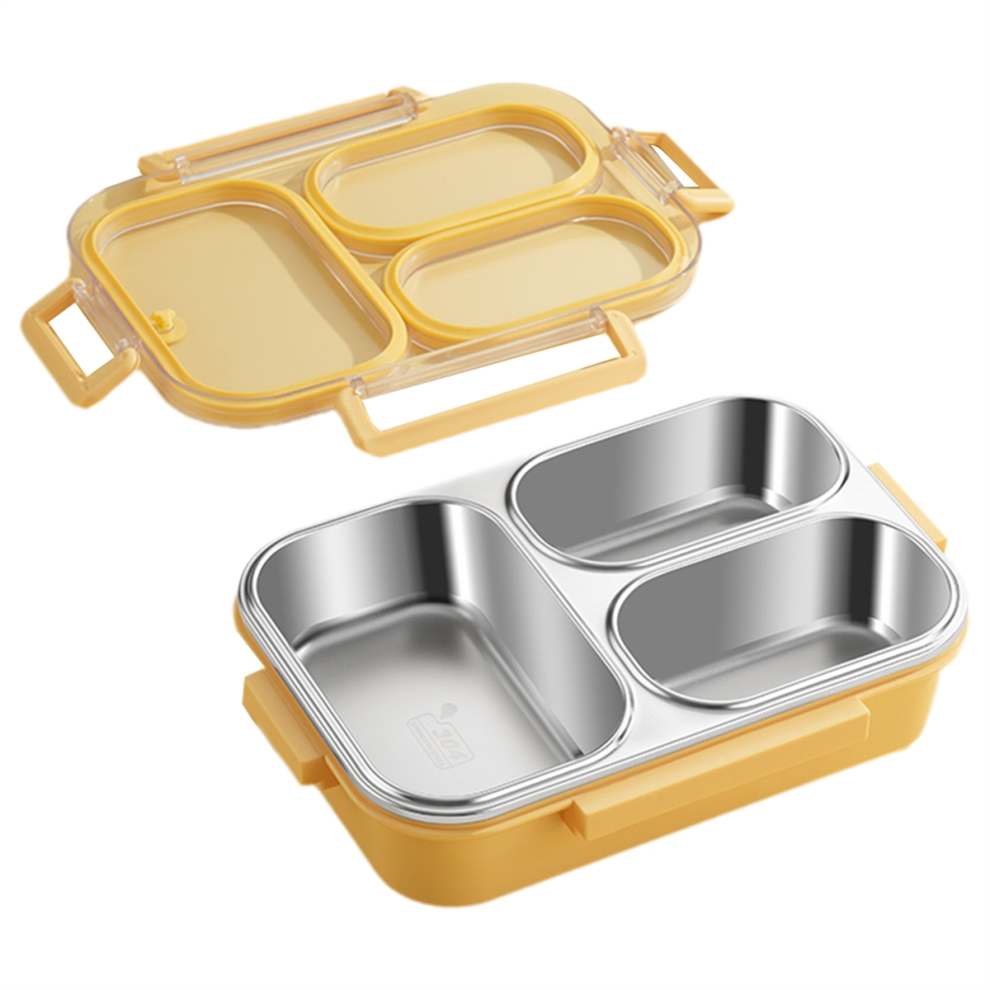 Contenitore Per Il Pranzo In Acciaio Inossidabile Con 3 Scomparti, Contenitore Per Il Pranzo In Metallo C