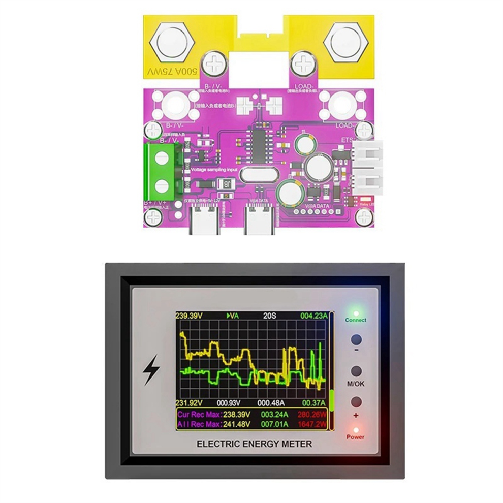 Comprobador De Capacidad De BateríA, Voltaje, Corriente, Medidor De Coulomb, 500 A-image