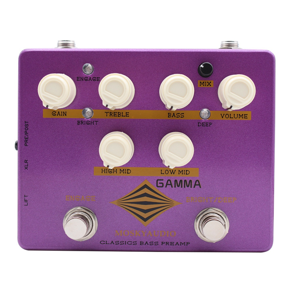 Gamma Classic Bass Preamp Effectpedaal 4-Band Eq Effect-image
