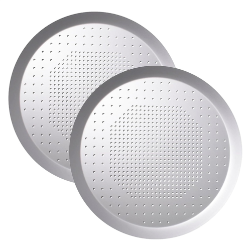 Sæt med 2 runde pizzabakker, diameter 25,5 cm