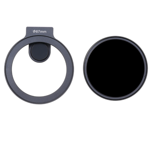 Suporte de filtro de 67 mm para lente de câmera com clipe para celular de 16, 15 e 14 polegadas