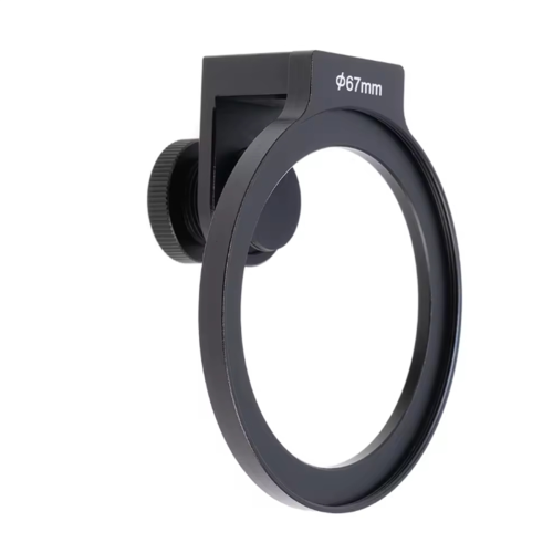 Suporte de filtro de 67 mm para lente de câmera com clipe para celular de 16, 15 e 14 polegadas 1