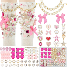 87-delt Junk Sock Charms-sæt, brocher og nåle til kvinder, skocharmer