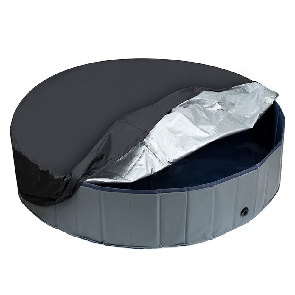 Ensemble de couverture de piscine ronde pour chien, couverture de piscine pliable pour animaux de compagnie