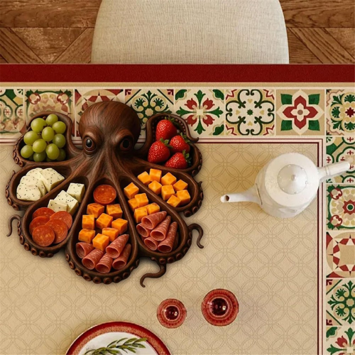 Πιατέλα με αλλαντικά και χταπόδι, πιατέλα με τυρί και θέμα τα ζώα 2