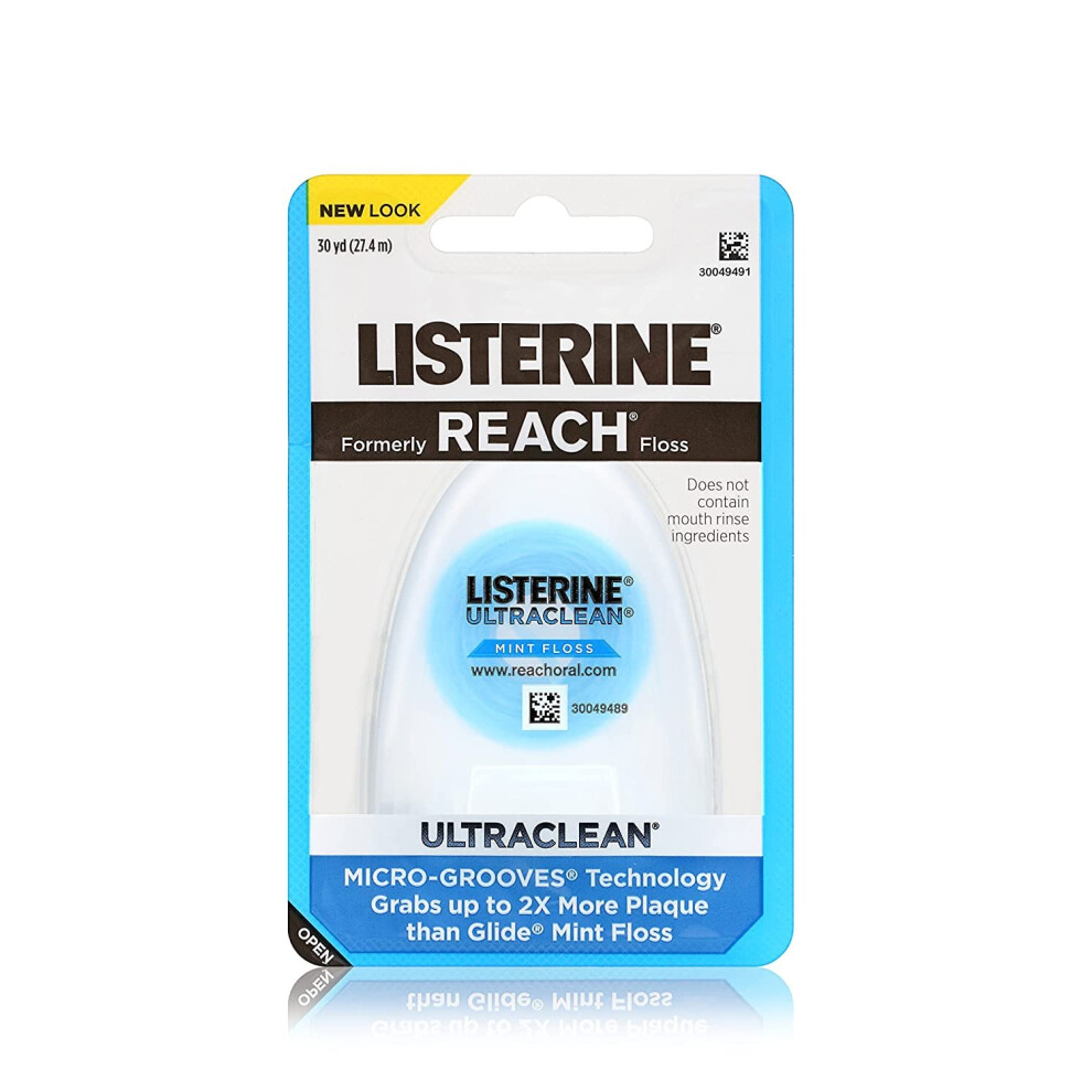 Listerine Ultraclean Dental Floss Oral Care Mint-Flavored 1 Count (Pack of 7)