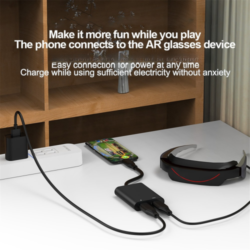 Hub di docking USB C per occhiali AR per smartphone e tablet, neri 2