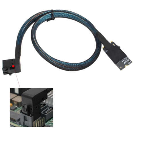 SFF-8643 Αρσενικό 36P σε HD SAS Προσαρμογέας καλωδίου 90 μοιρών SFF-8643 2