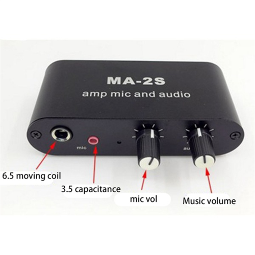 MA-2S Προενισχυτής Μουσικής Μικροφώνου DC5-12V 5.5x2.1MM (EU) 2