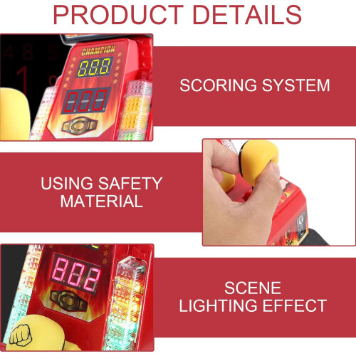 Desktop Finger Boxing Machine with Soft Rubber Target, Fun Stress Relief Toy 2