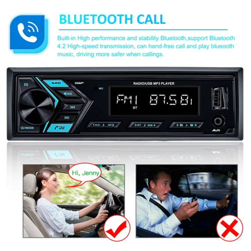 Bil MP3-afspiller 1 Din USB FM-radiotuner med LED-segmentdisplay 2