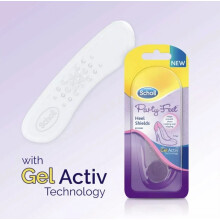 2x Scholl Party Feet GelActiv Heel Shields Slim Non-Slip Cushion Pads