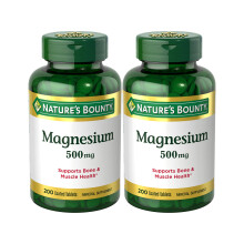 Nature's Bounty Magnesium 500 mg Tabletten untersttzt die Knochen- und Muskelgesundheit, Doppelpackung 400 Tabletten