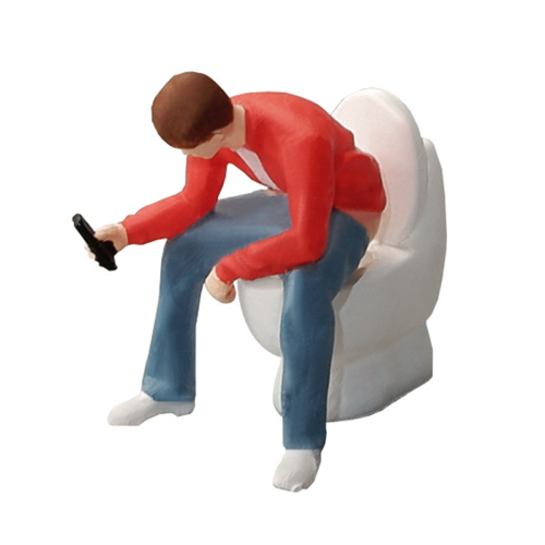 Crouching Man-model i skala 1/64 til arkitektoniske bilscener