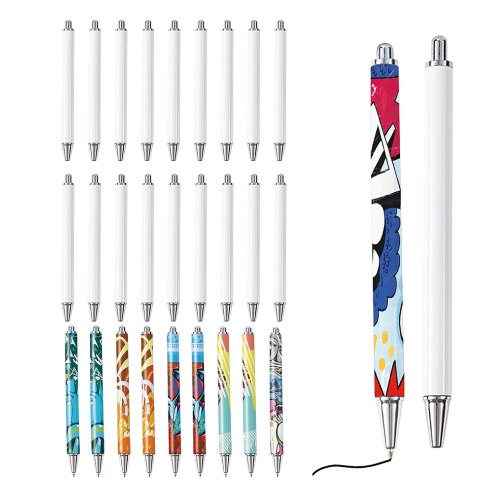 Confezione Da 30 Penne Per Sublimazione Vuote Con Pellicola Termoretraibile,