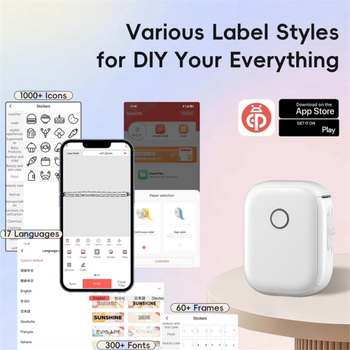 P12 Label Maker Mini Bluetooth Label Printer Draagbare Thermische Sticker 2
