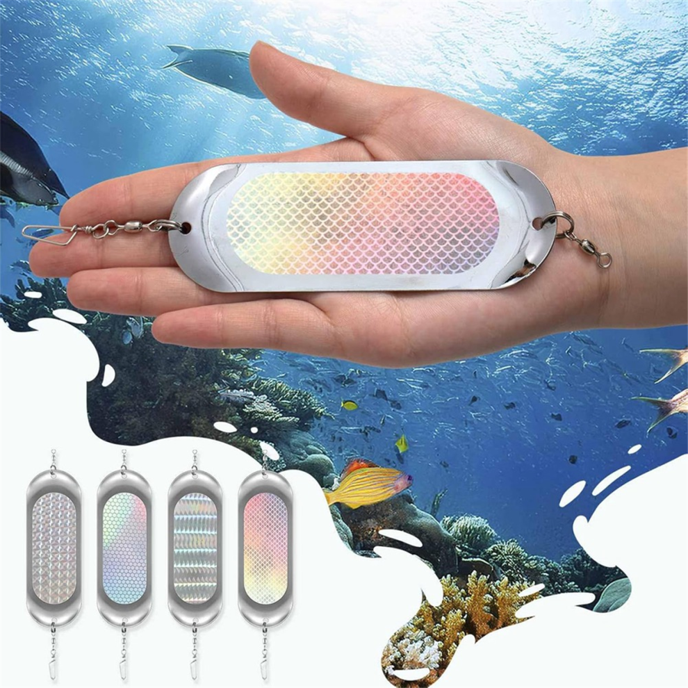 4 SeñUelos De Pesca Con Cebo, Tabla De Buceo, Tabla De Planeo Luminosa Y Giratoria-image