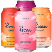 Recess Mood Magnesium Getränk Beruhigendes Getränk, 12 Unzen, 12er Pack (Sortiment) *Originalgeschmack*