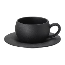 280 ml keramisk kaffekop med underkop og æggedesign A