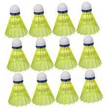 12 pieces of badminton shuttlecocks Yellow shuttlecocks for indoor and outdoor games for school fitness and leisure activities