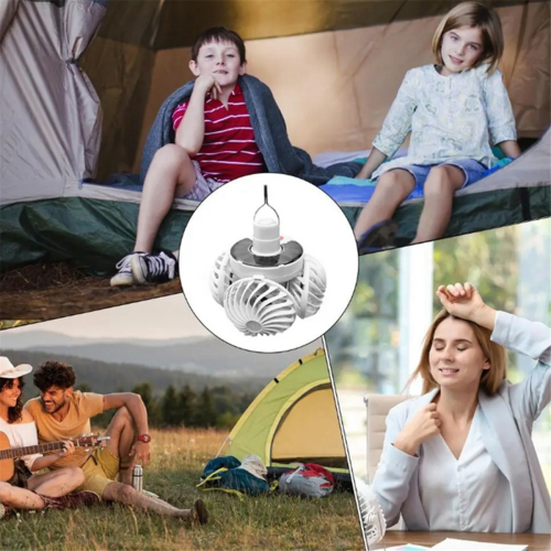 Lanterna da campeggio solare con ventilatore da soffitto 1