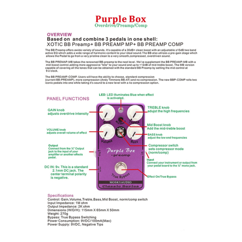Box-voorversterker overdrive 1