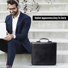 Estuche organizador de almacenamiento de CD/DVD con capacidad para 400 unidades, portátil, de alta capacidad