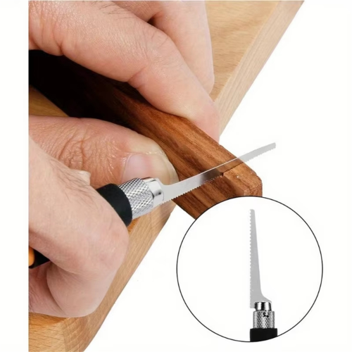 Mini-Säge-Set, DIY-Bastelsäge, Säge klein, mit 3 Bastelblättern 1