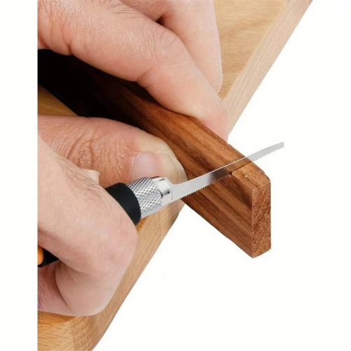 Mini-Säge-Set, DIY-Bastelsäge, Säge klein, mit 3 Bastelblättern 2