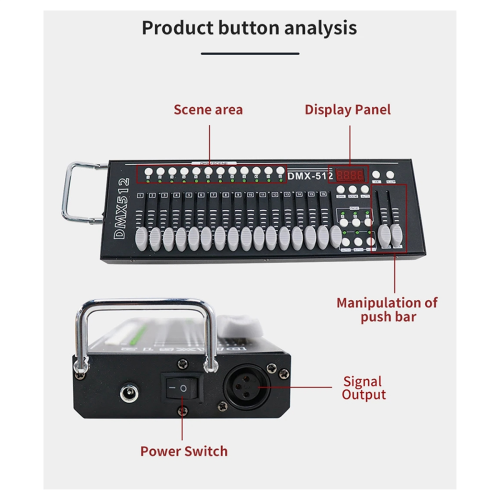 DMX512 konsolcontroller til scenebelysning, beam/wash-lys 1