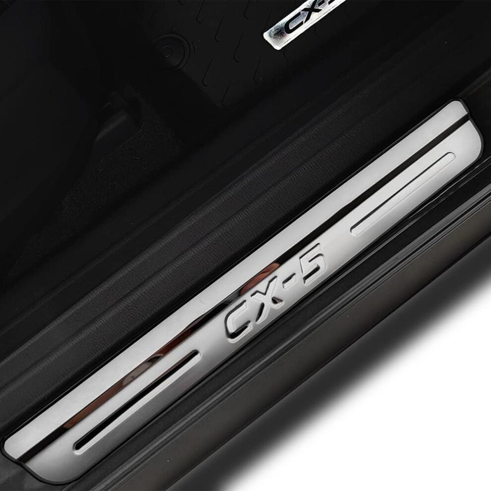 Carhanson For Mazda Cx5 Cx-5 2025 Accessories Car Door Sill Scuff Plate Protect