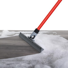Robuster Bodenwischer fr Beton- und Fliesenbden Silikon-Rakelbesen, Bodenschrubber groe, einzeln gegossene Gummiklinge, Aluminium-Langstiel, 3