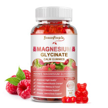 GREENPEOPLE Magnesiumglycinat-Gummibrchen 400 mg zuckerfreies Magnesium-Kalium-Ergnzungsmittel mit Magnesiummalat, Vitamin D, B6 und CoQ10 f