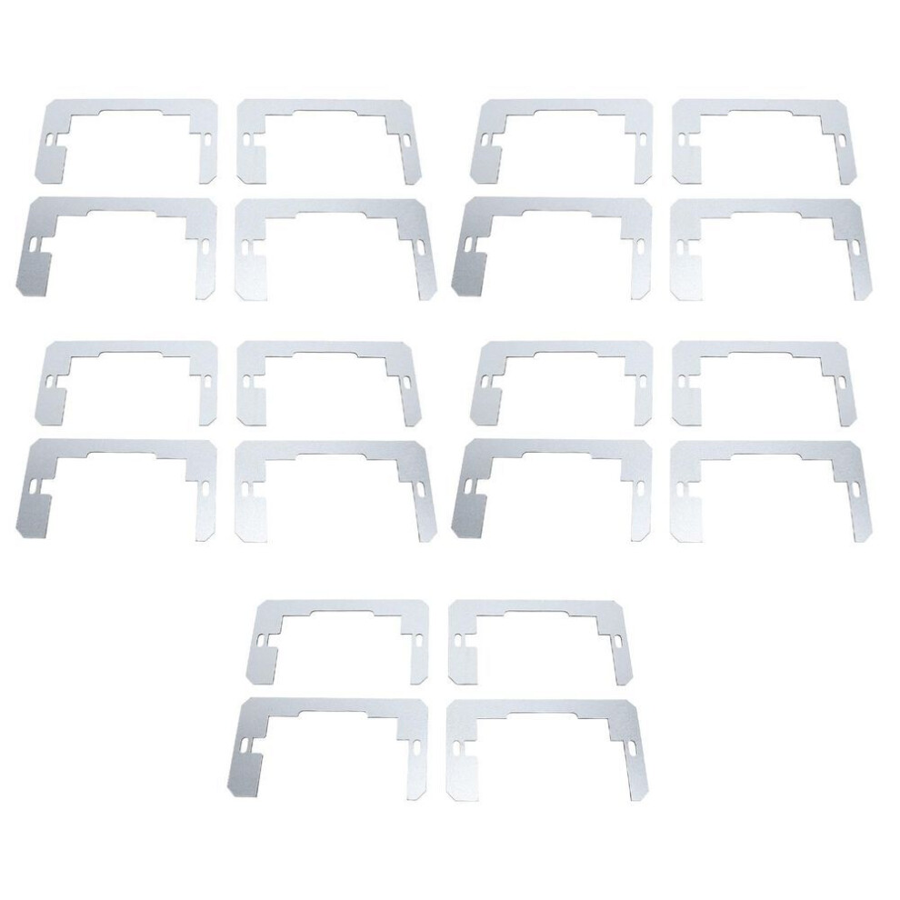 20pcs Wall Plate Spacer Zinc Plated Steel Flush Fit Device Leveling Plate For Fixing Wall