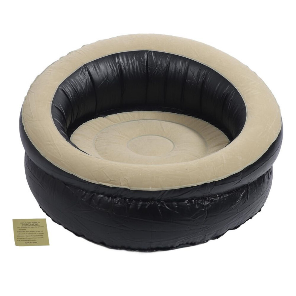Inflatable Couch Pvc Flocking Portable Ergonomic Blow Up Sofa Chair For Living Room Bedroom Outdoor