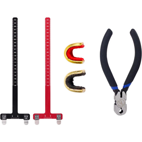 Archery, square Tsquare, aluminum alloy, hunting measuring tool, bows, arrows, bowstring, positioning scale red 1