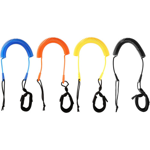 Wrapped paddleboard leash, thick leg strap, replacement surfboard leash, spiral spring leg, foot rope, blue surf leash Ref: 5308 2