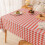 Vinyl tablecloth with plaid pattern, Wipeable, Rectangular, Heavy, Wipeable, plasticPVC tablecloth(Size:Round 120cm/47.24in,Color:1) Ref: 9031 1