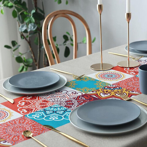 vinyl tablecloth for rectangular tables, oilresistant, PVC (90x140cm, Color:5) Ref: 3863 1