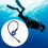 Diving equipment, second stage regulator, mouthpiece for diving activities, accessories, light, universal fit blue Ref: 5721 4