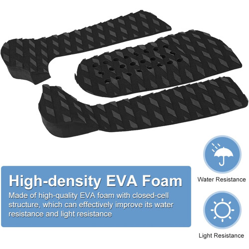 Surfboard Traction Pad NonSlip Traction Pad Tailpad Deck Grip Surfboard Traction Pads Black Ref: 9088 1