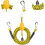 Boat tow rope for dinghy and towing discs Yellow Ref: 4789 2