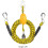 Boat tow rope for dinghy and towing discs Yellow Ref: 4789 4
