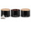 Set of 3 Black Stacking Canisters  Tea Coffee Sugar Storage Jars 6