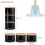 Set of 3 Black Stacking Canisters  Tea Coffee Sugar Storage Jars 8